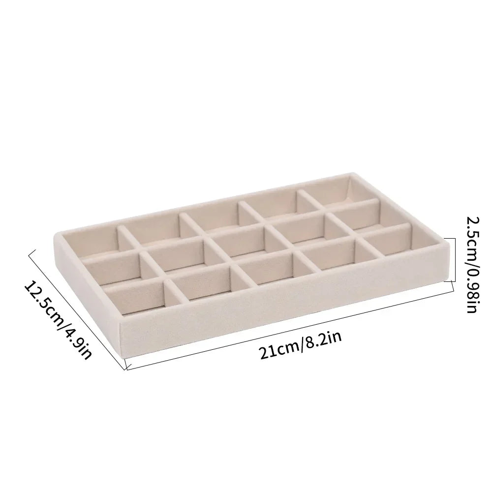 Velvet Jewelry Display Tray Case
