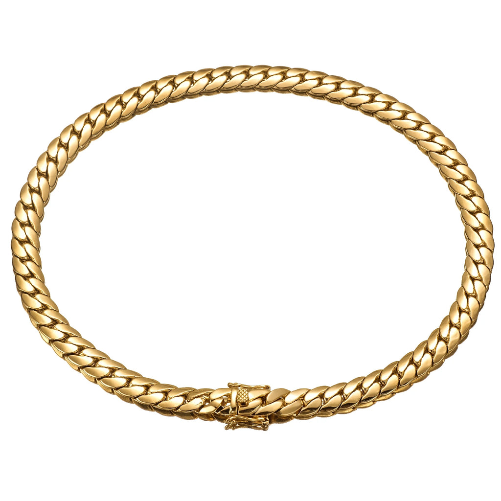 Gold Cuban Link Chain Necklace for Men, Hip Hop Style Jewelry