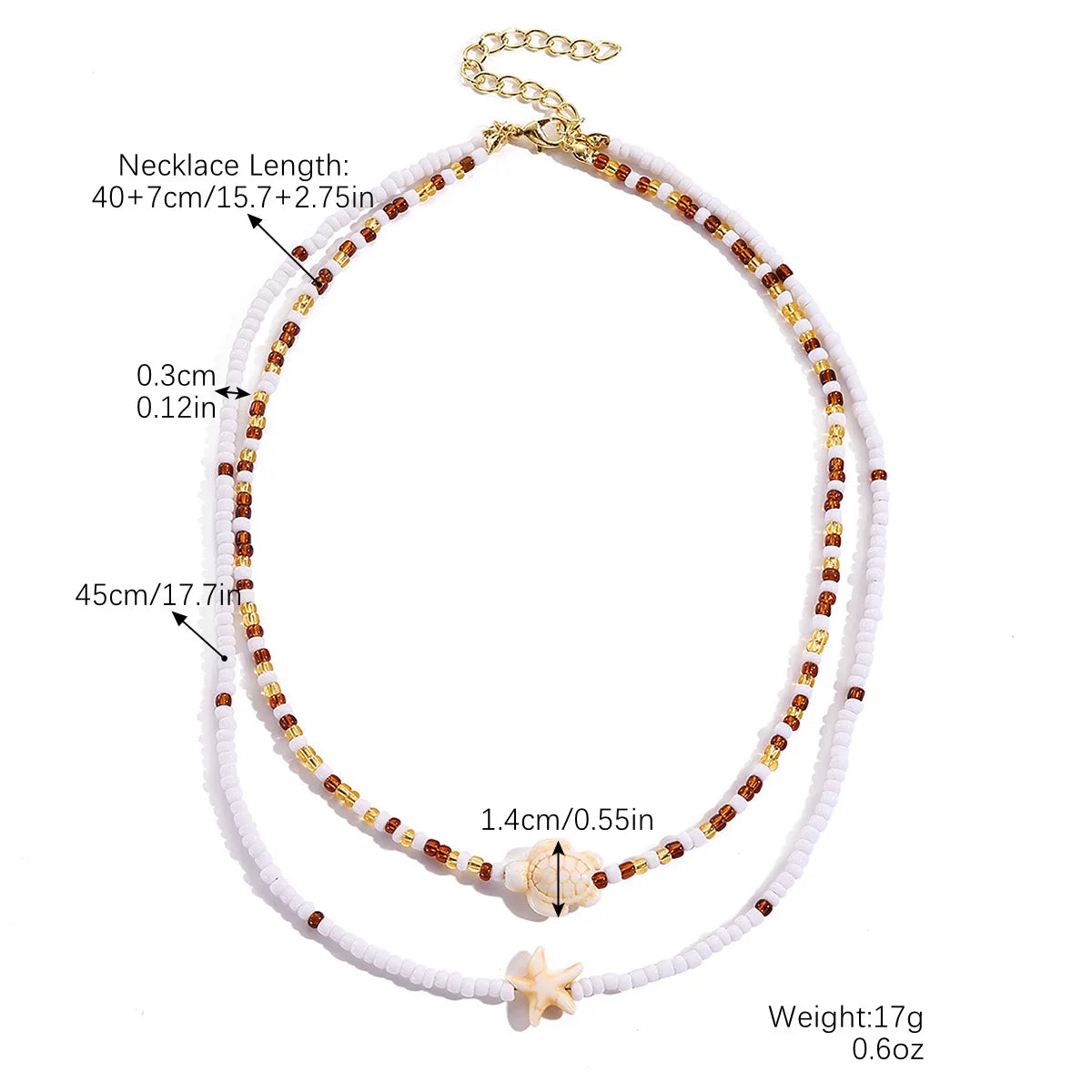 Turquoise Bohemian Choker Necklace with Shells for Women