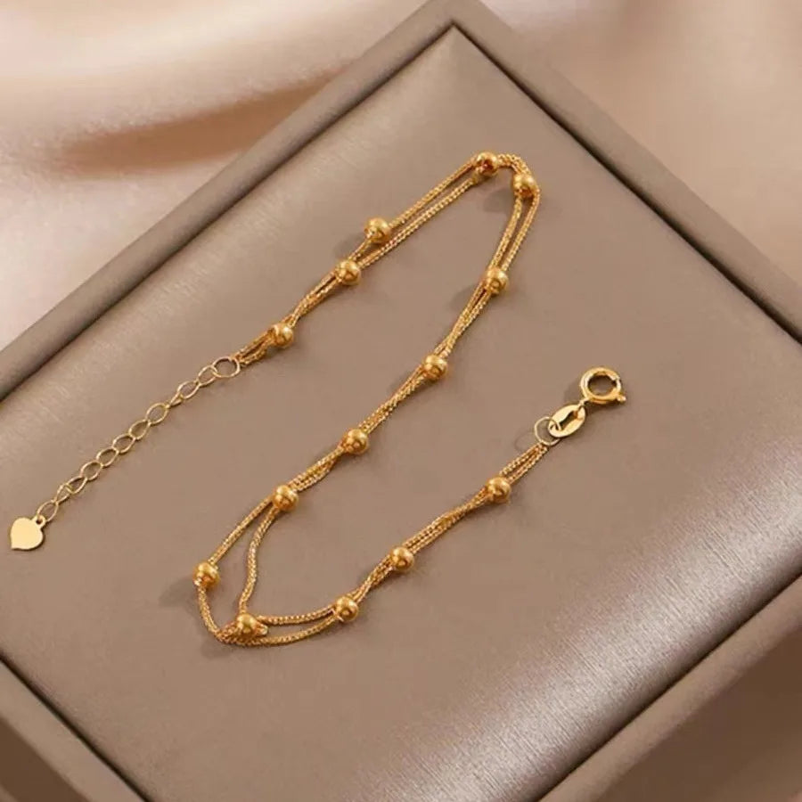 18k Gold Bracelet for Women - Starry Sky Chain Jewelry