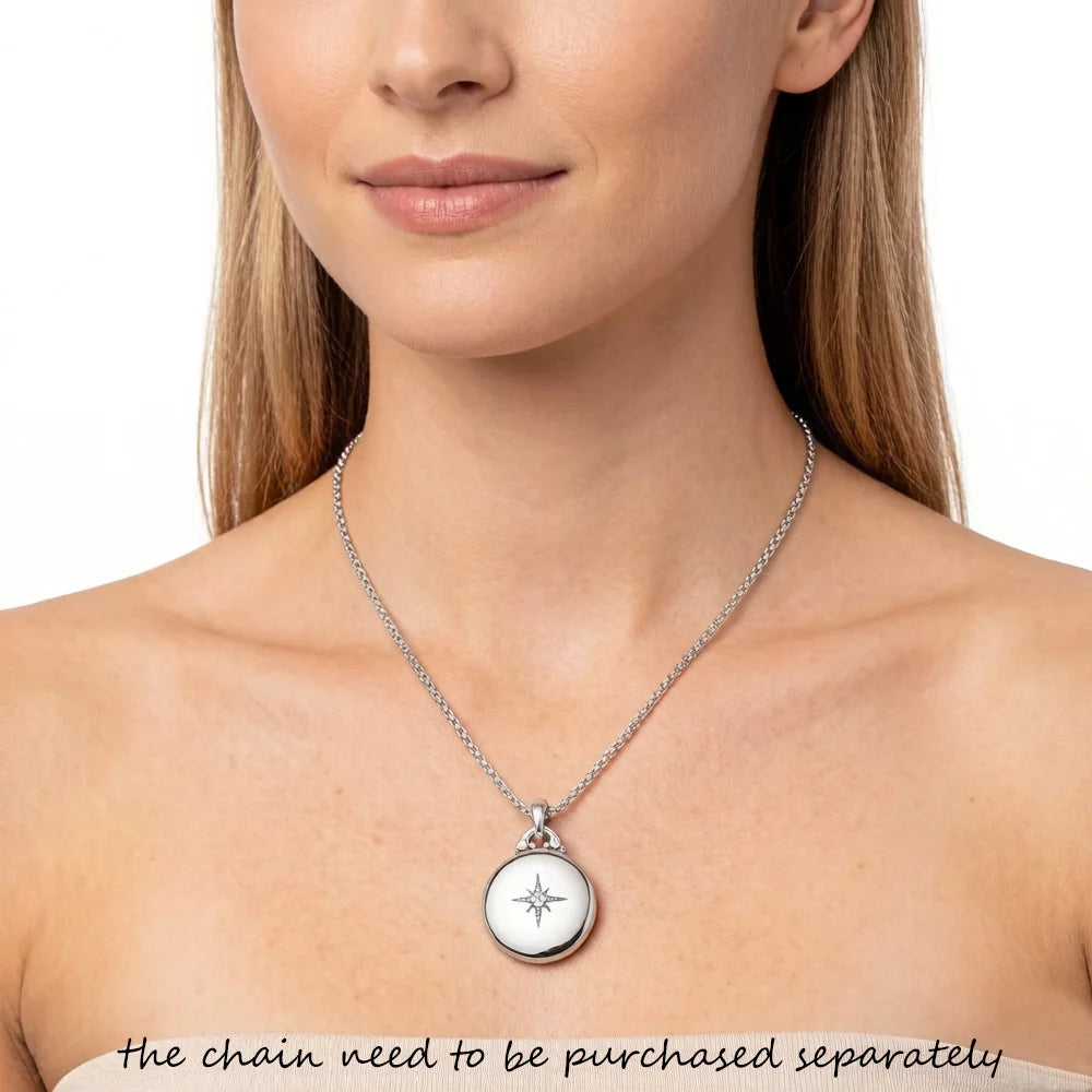 925 Sterling Silver Star Locket Pendant for Men and Women
