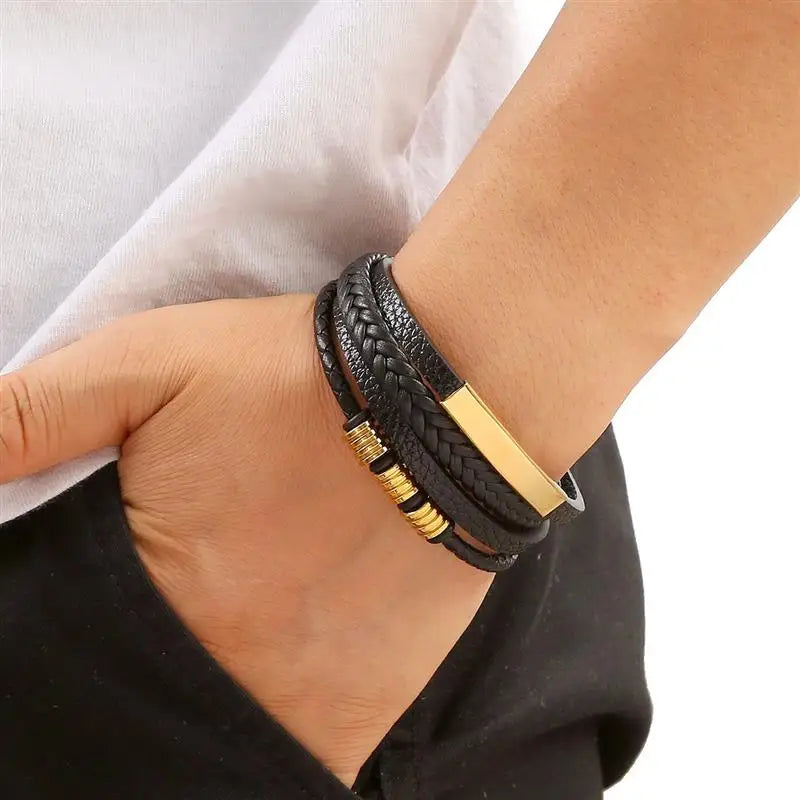 Leather Multi-layer Charm Bracelet for Women