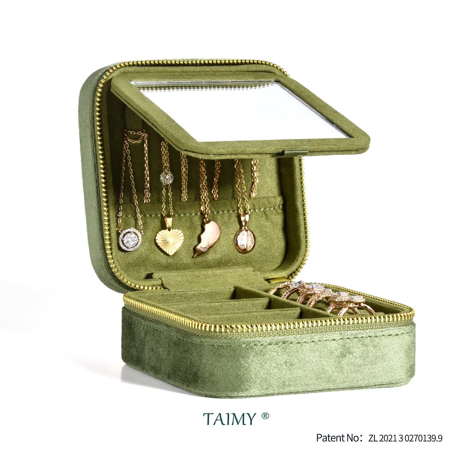 Vintage Velvet Travel Jewelry Storage Ring Box