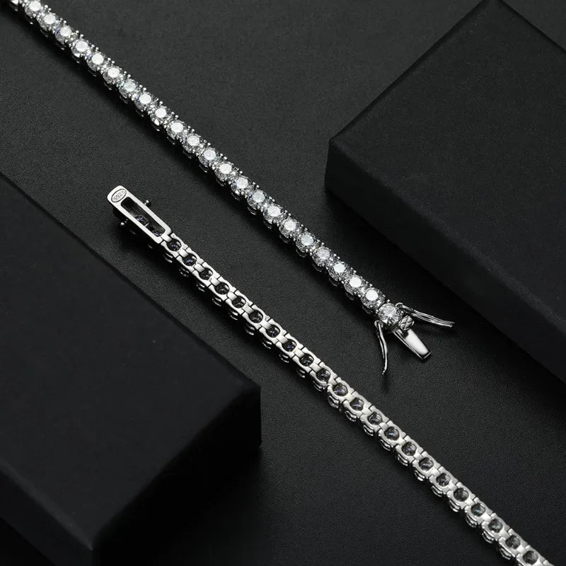Moissanite Tennis Bracelet 925 Sterling Silver Classic Jewelry