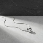 Waterdrop Pendant Necklace Women Stainless Steel Snake Chain