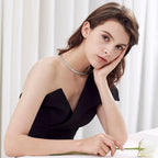 Moissanite Diamond Tennis Necklace S925 Silver Choker Women