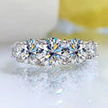 3.6CT Moissanite Wedding Band Ring for Women in Sterling Silver