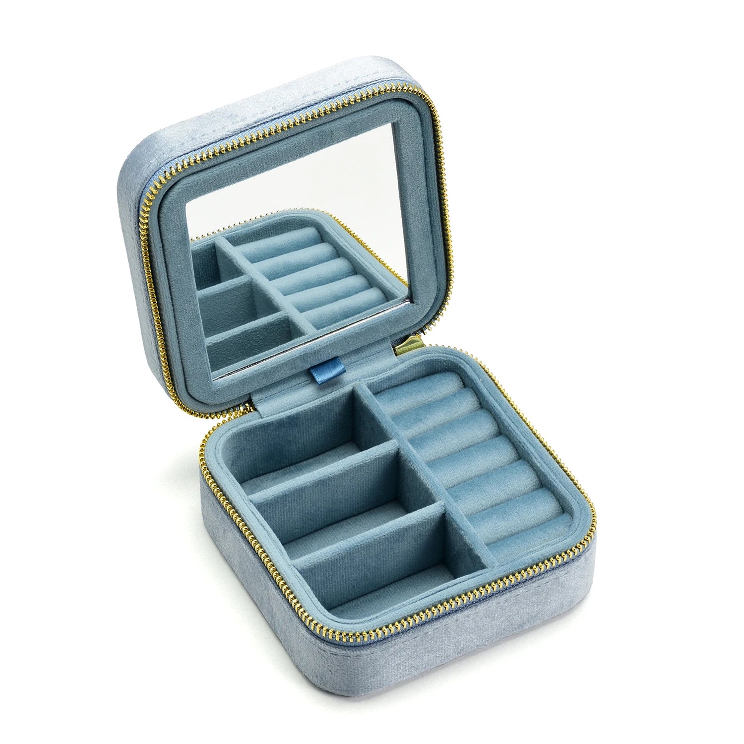 Vintage Velvet Travel Jewelry Storage Ring Box