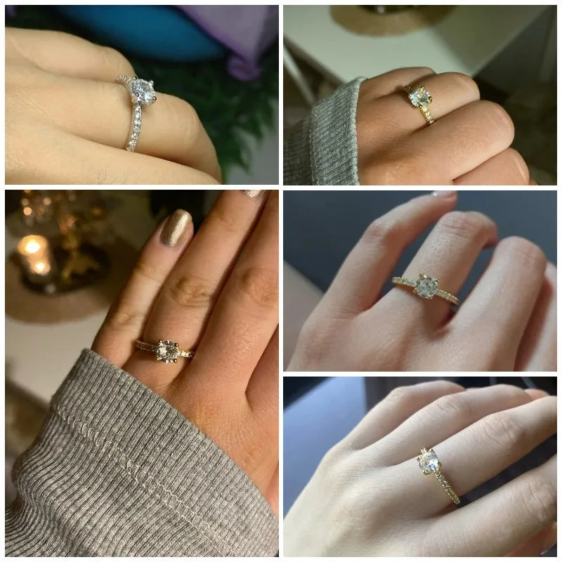 Eternity Wedding Band Ring for Women by Huitan