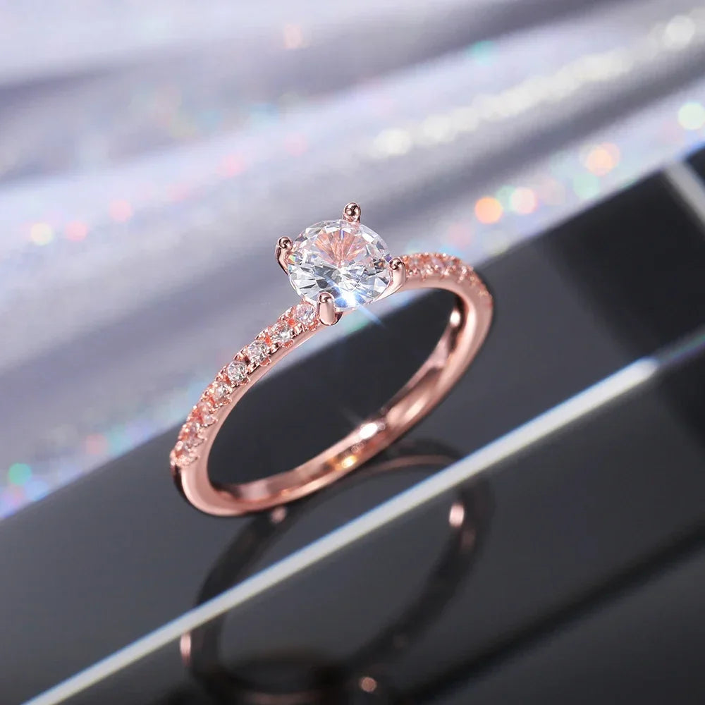 Eternity Wedding Band Ring for Women by Huitan