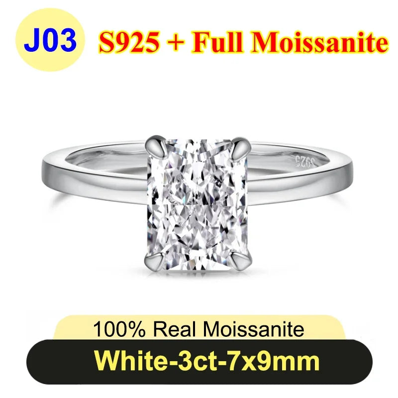 Moissanite Diamond Ring for Women in 925 Silver - PureNew
