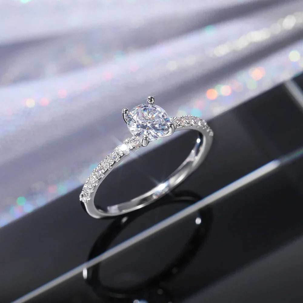 Eternity Wedding Band Ring for Women by Huitan