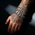 Stainless Steel Cuban Chain Bracelet for Men by HNSP