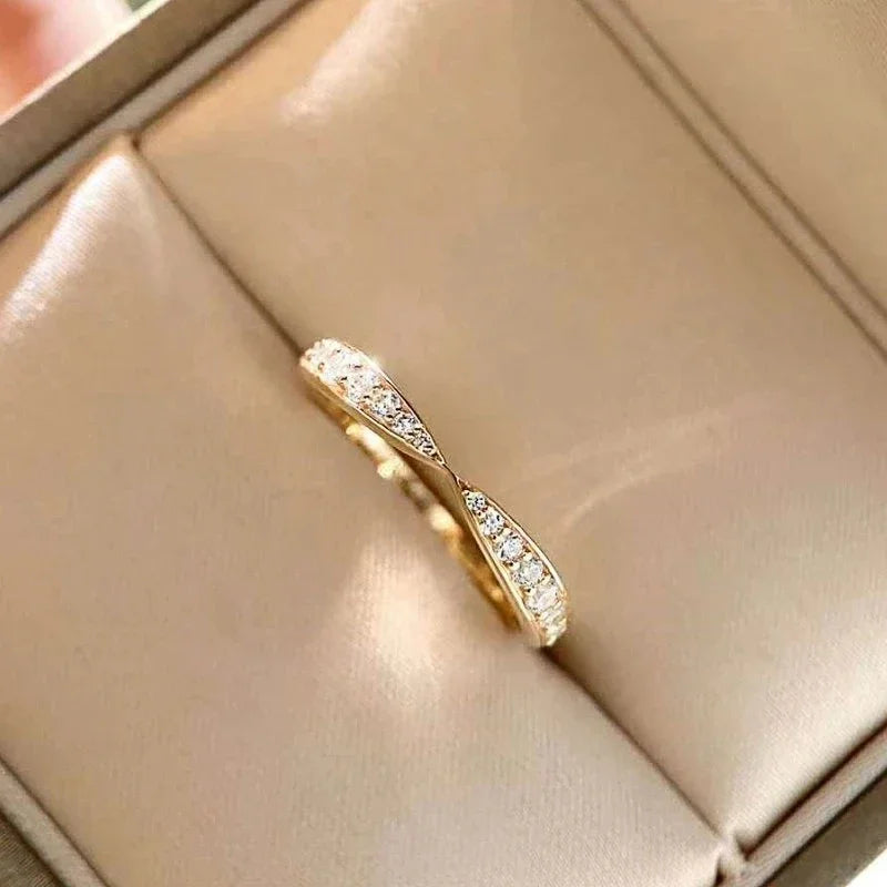 Eternity Wedding Band Ring for Women by Huitan