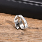 Wing Ring Vnox Adjustable Open Ring for Men