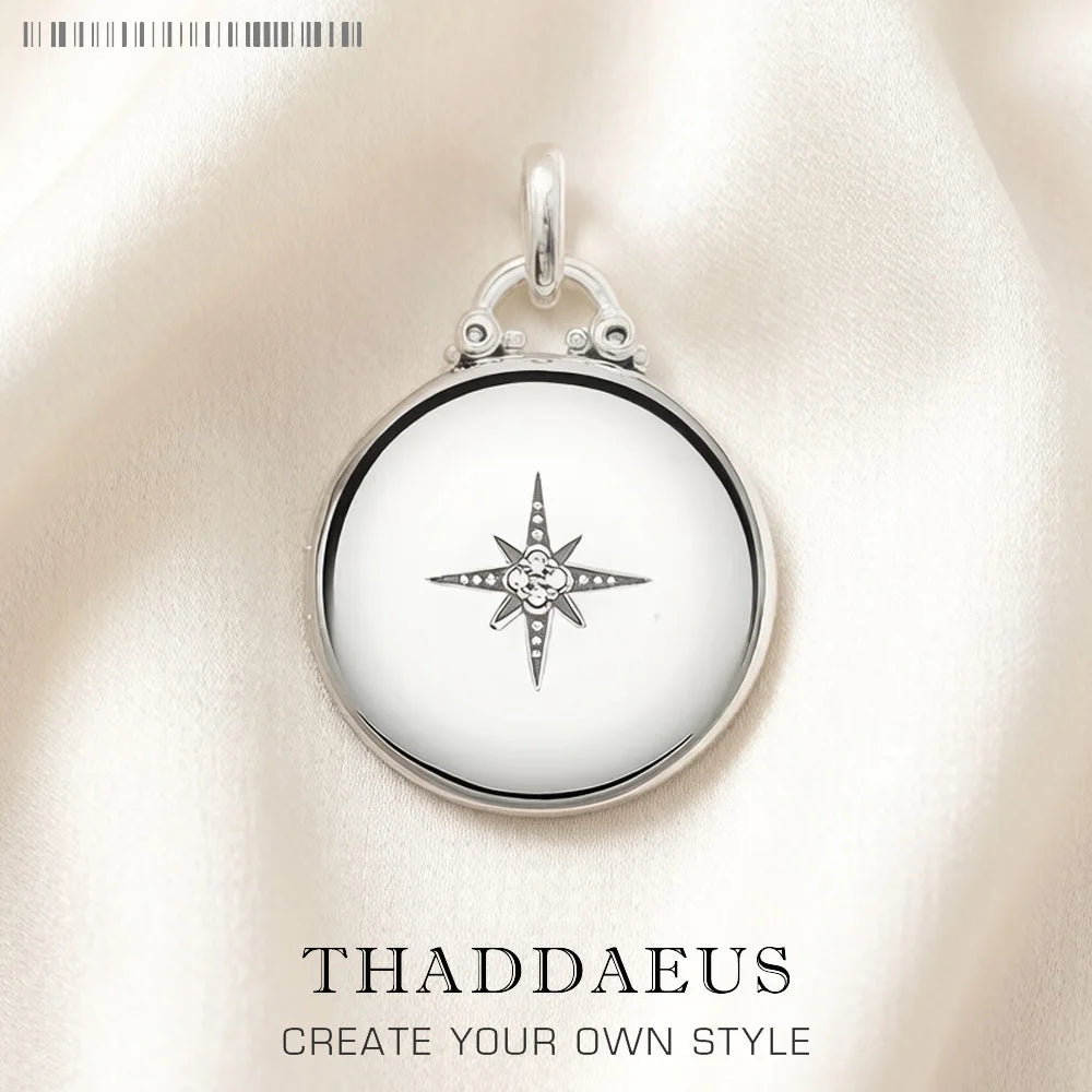 925 Sterling Silver Star Locket Pendant for Men and Women