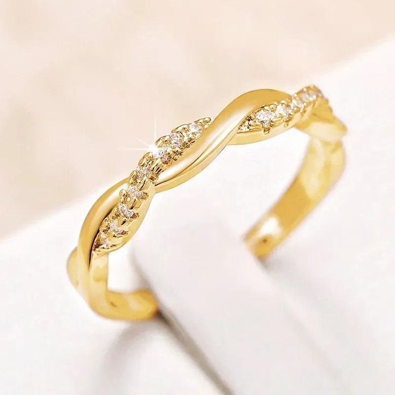 Eternity Wedding Band Ring for Women by Huitan