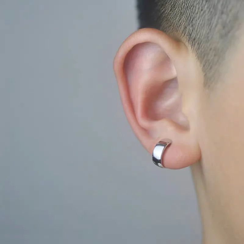 Stainless Steel Clip Earrings for Men and Women Trendy Jewelry