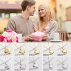 Photo Locket Necklace Pendant Titanium Steel Gold Silver