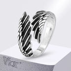 Wing Ring Vnox Adjustable Open Ring for Men