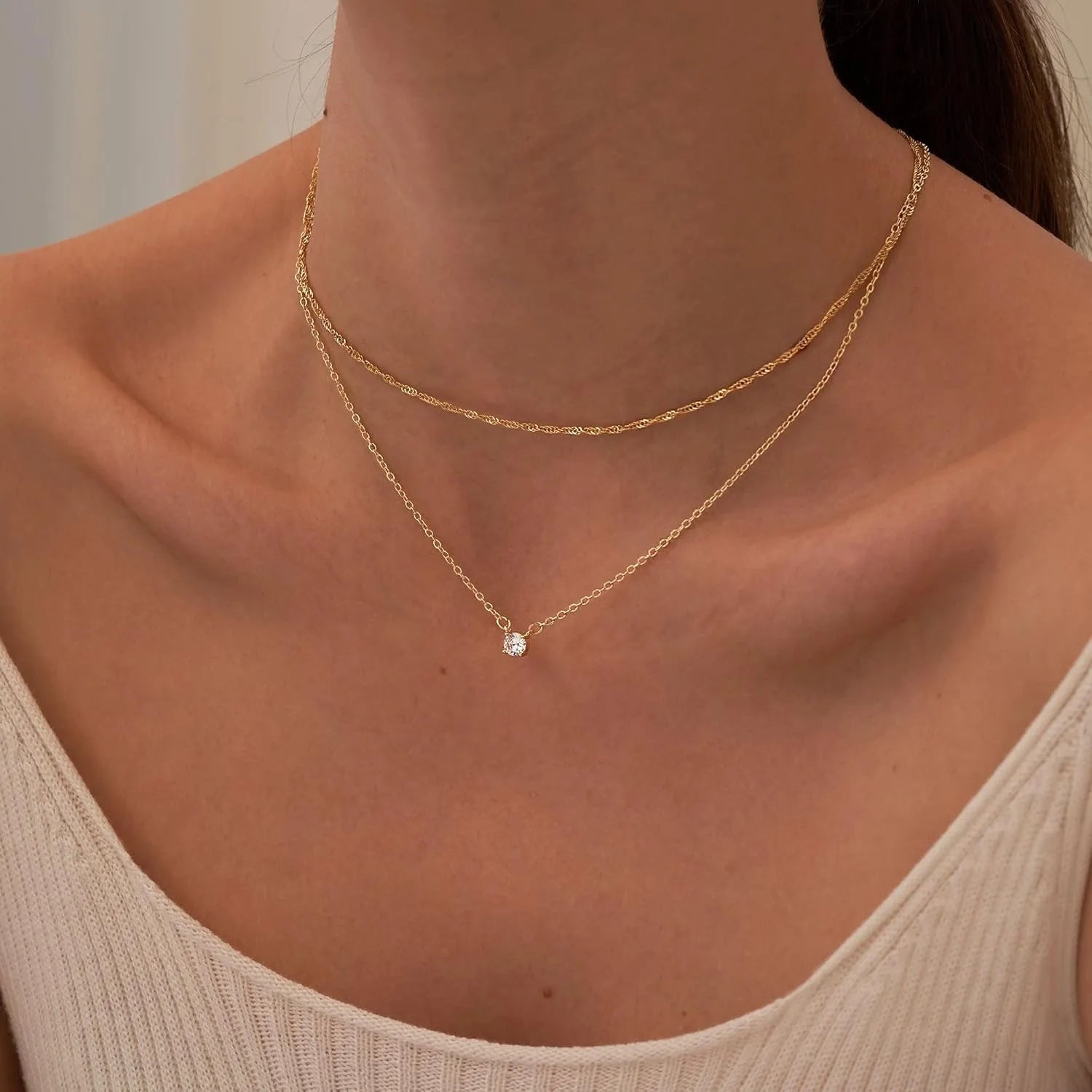 Gold Plated Pendant Necklace for Women - Trendy Choker Jewelry