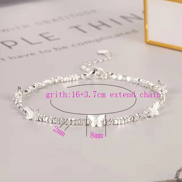Sterling Silver Butterfly Bracelet by Ventfille for Girls