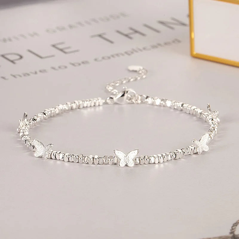 Sterling Silver Butterfly Bracelet by Ventfille for Girls