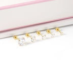 Stainless Steel Crystal Stud Earrings by LUXUSTEEL