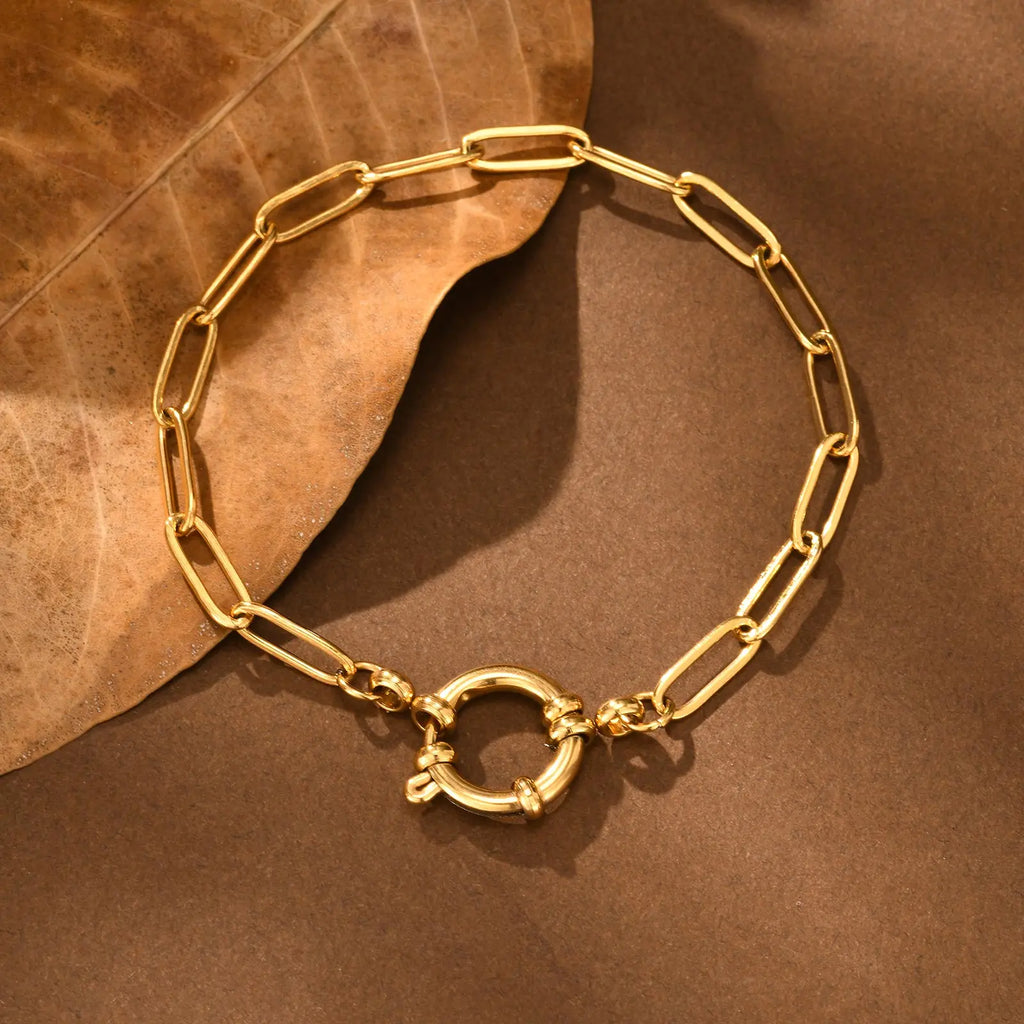 Gold Color Stainless Steel Chain Bracelet for Women