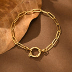 Gold Color Stainless Steel Chain Bracelet for Women