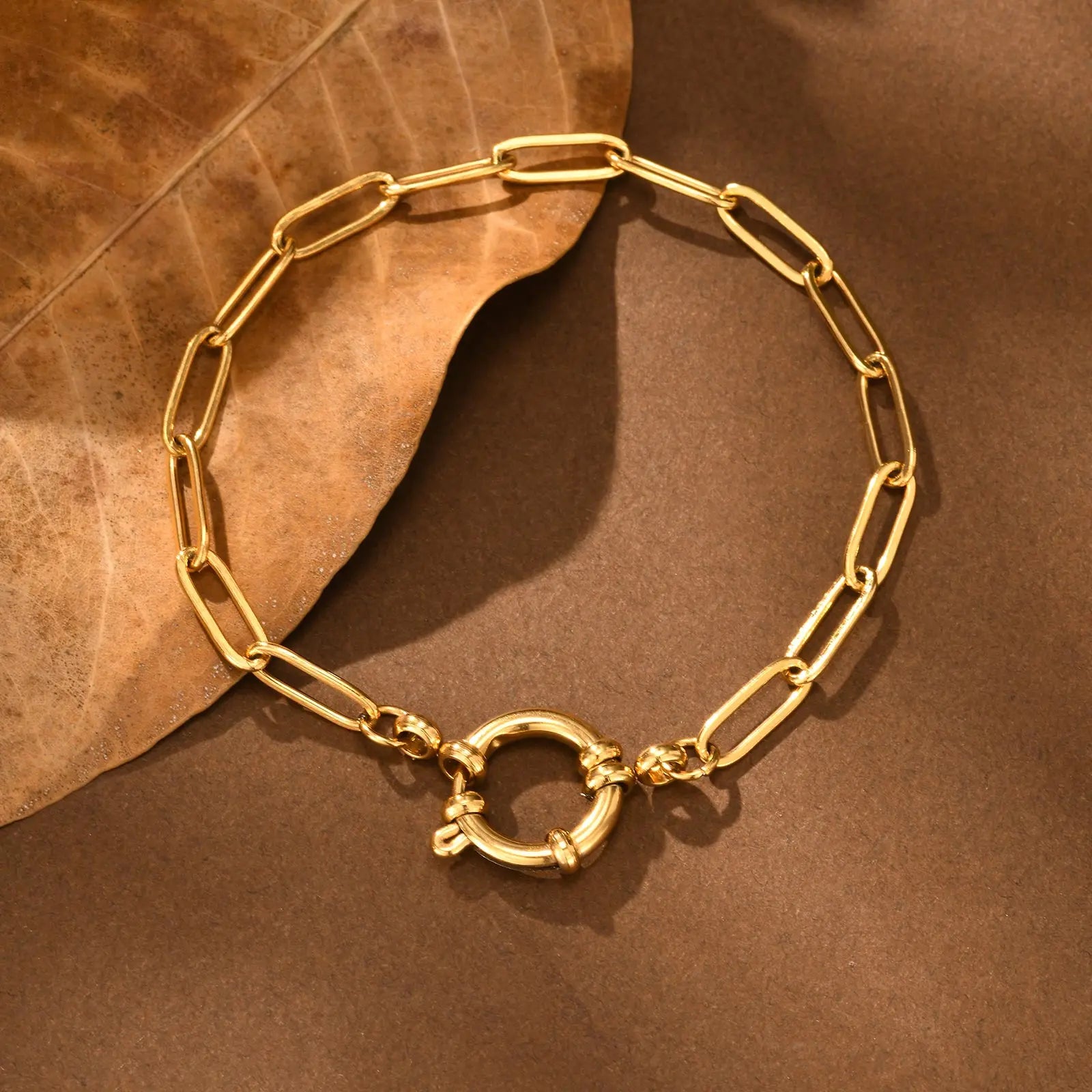Gold Color Stainless Steel Chain Bracelet for Women