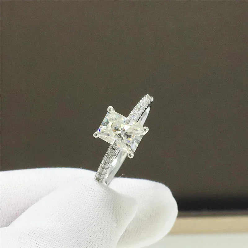 Moissanite Diamond Ring for Women in 925 Silver - PureNew