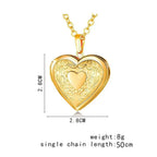 Heart Shaped Pendant Necklace for Women in Rose Gold and Silver