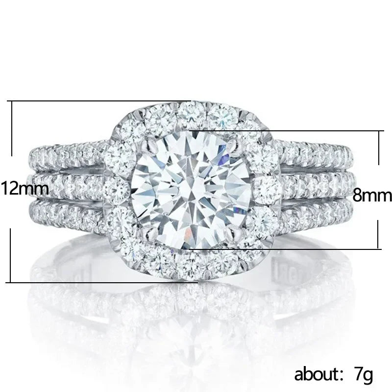 Cubic Zirconia Women Rings Luxury Engagement Wedding Bands