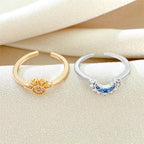 Sun and Moon Adjustable Ring Fashion Jewelry Gift