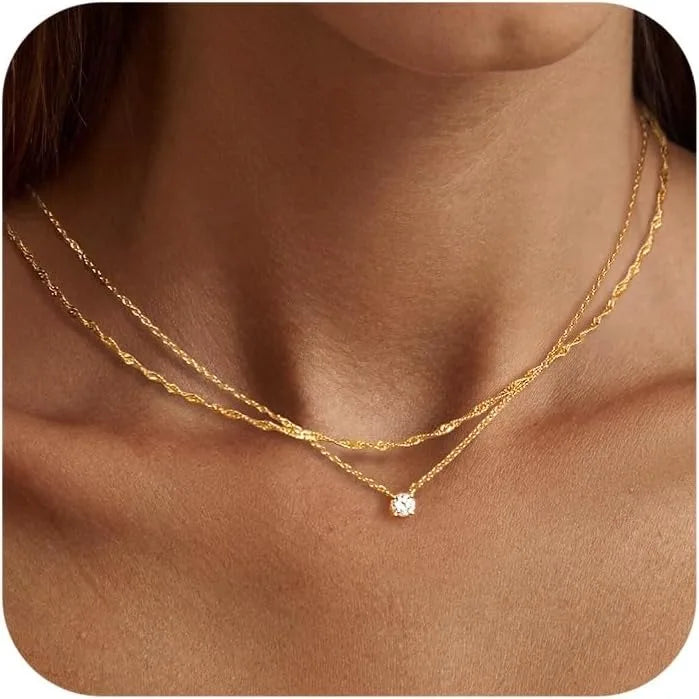 Gold Plated Pendant Necklace for Women - Trendy Choker Jewelry
