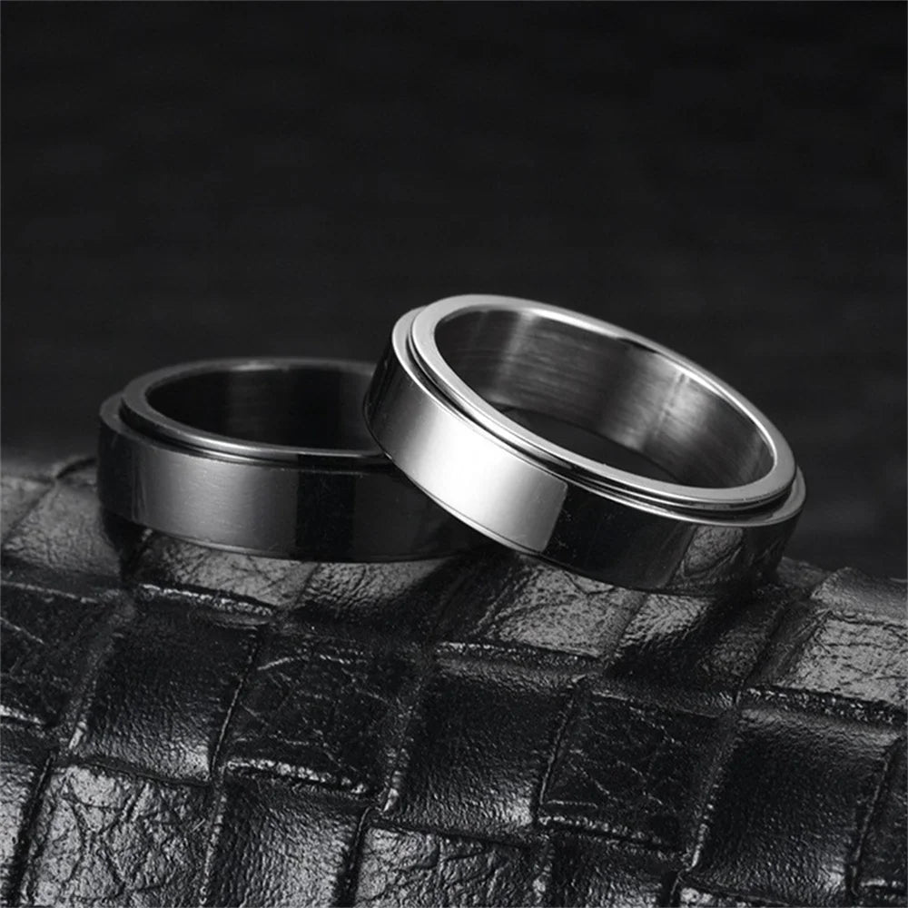 Anxiety Fidget Spinner Stainless Steel Ring for Stress Relief