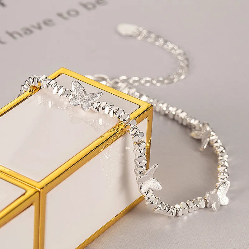 Sterling Silver Butterfly Bracelet by Ventfille for Girls