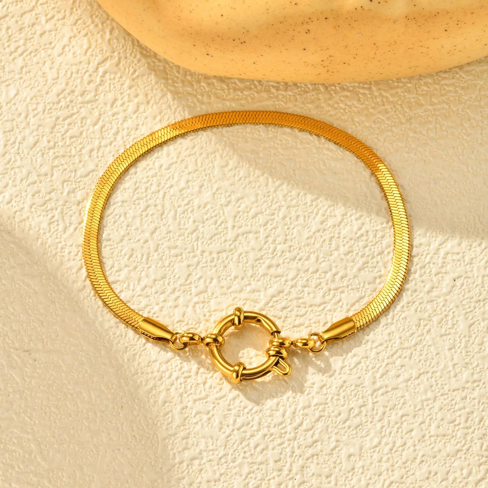 Gold Color Stainless Steel Chain Bracelet for Women