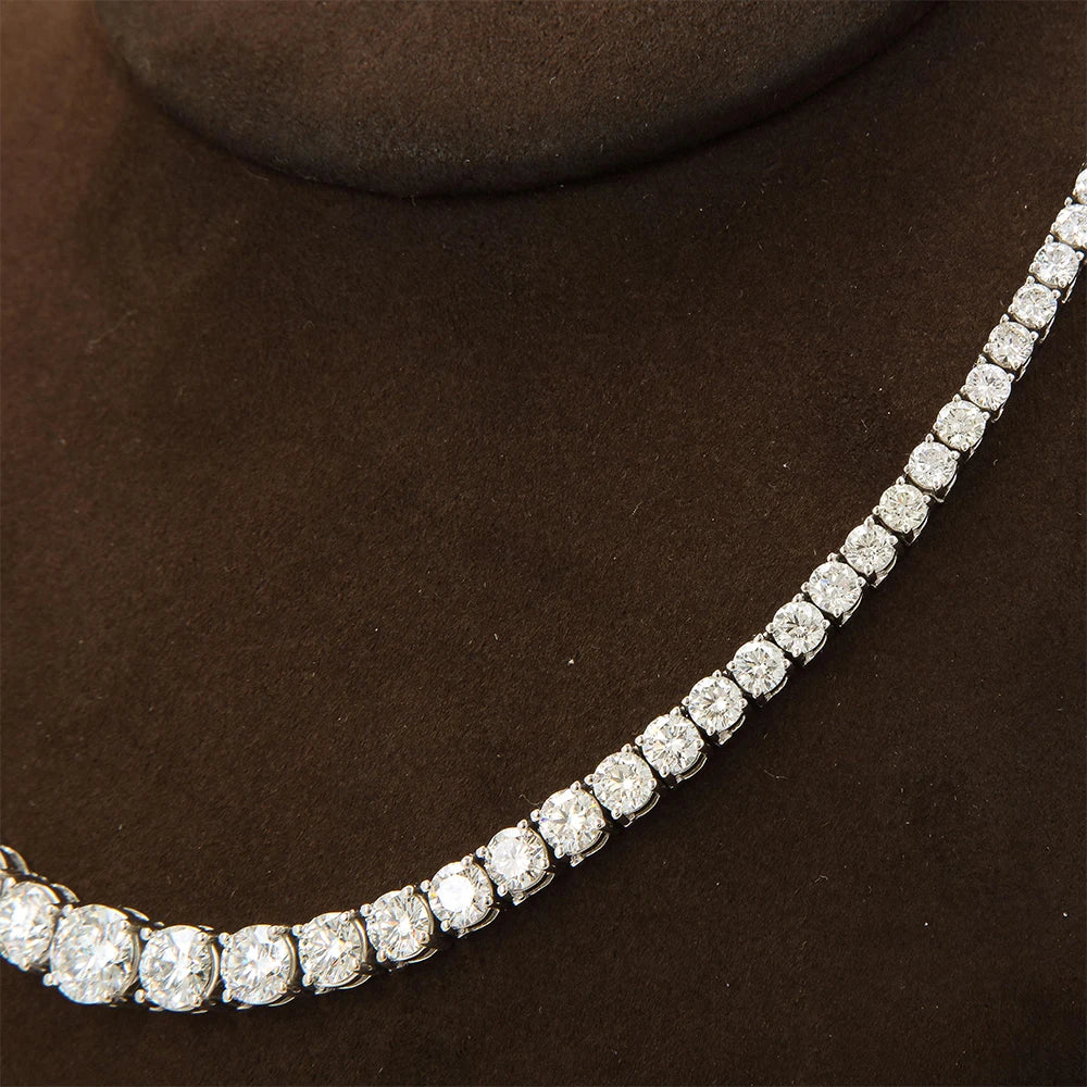 Moissanite Diamond Tennis Necklace S925 Silver Choker Women