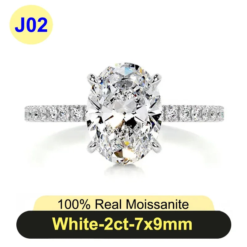 Moissanite Diamond Ring for Women in 925 Silver - PureNew