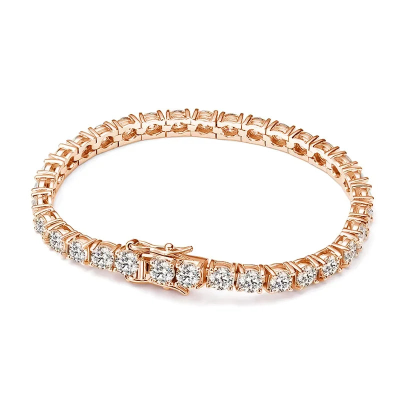 Moissanite Tennis Bracelet by Knobspin in 3mm 4mm 925 Silver
