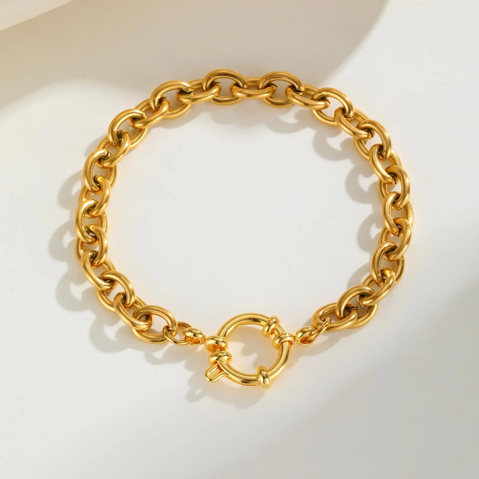 Gold Color Stainless Steel Chain Bracelet for Women