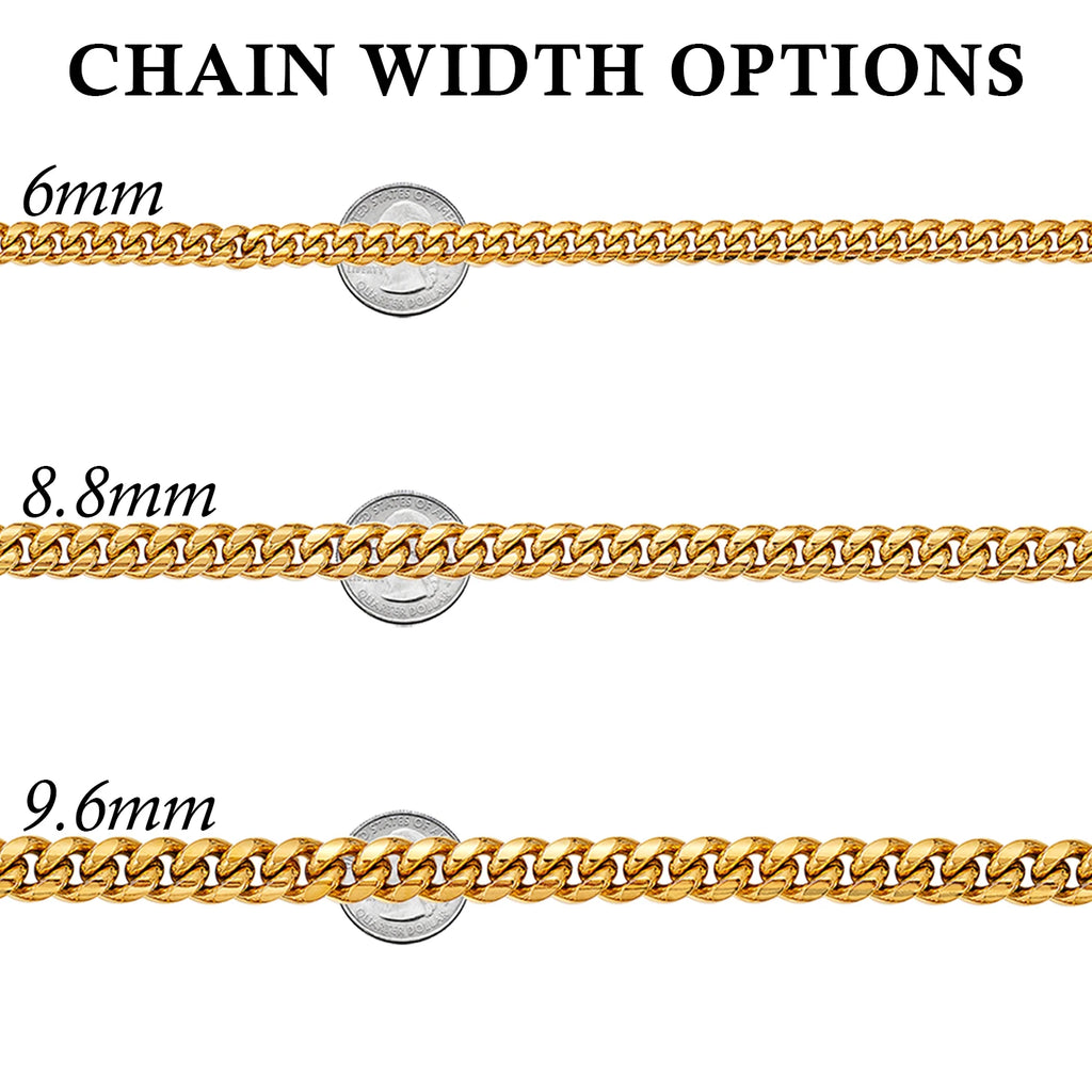 Gold Cuban Link Chain Necklace for Men, Hip Hop Style Jewelry