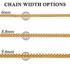 Gold Cuban Link Chain Necklace for Men, Hip Hop Style Jewelry