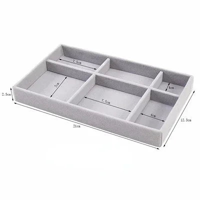 Velvet Jewelry Display Tray Case