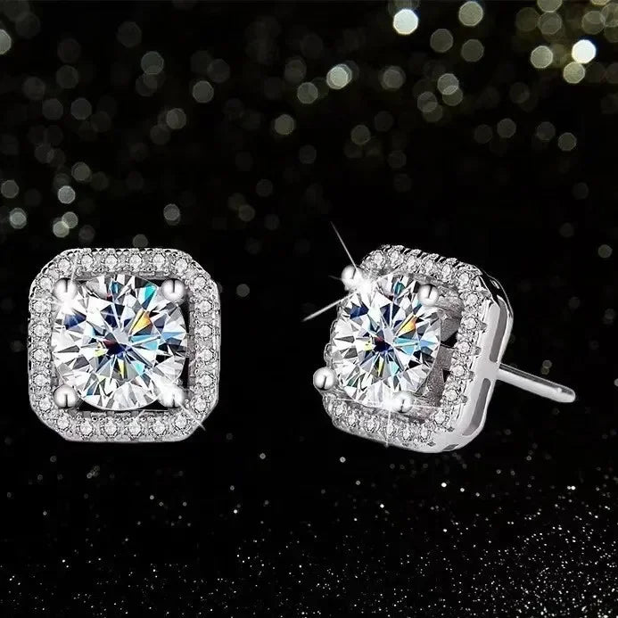 Mosite Square Stud Earrings for Women - Fashion Jewelry