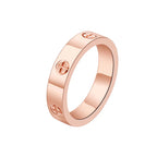 Stainless Steel Cross Ring with Zircon Love for Couples