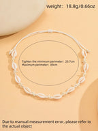 Turquoise Bohemian Choker Necklace with Shells for Women