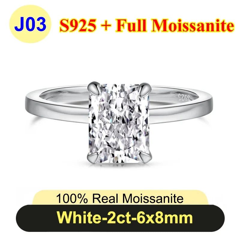Moissanite Diamond Ring for Women in 925 Silver - PureNew